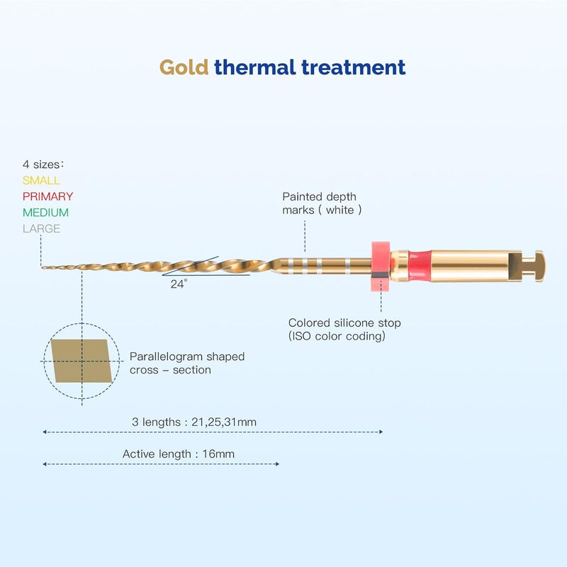 JMU Wave-G4 Files,Niti Rotary Files, #25/07(21mm),Reciprocating Rotation,Sequence Files, 4pcs/Pack - Image 4